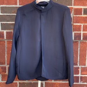 Eileen Fisher Blazer MagnetClasp Collar Textured